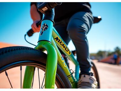 BMX bike with vibrant custom graffiti-style name sticker